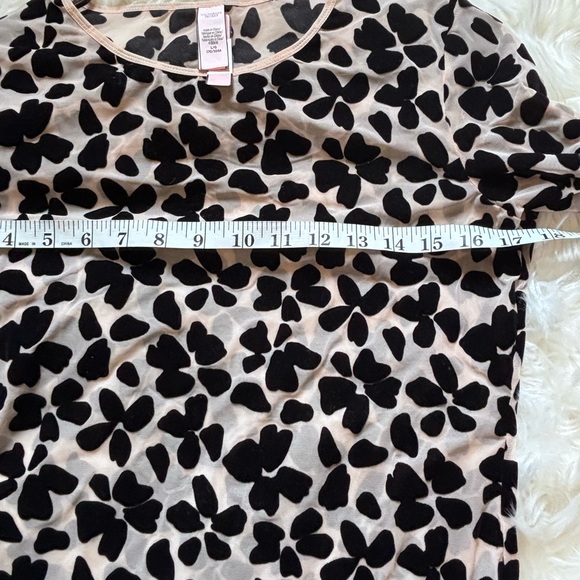 NWT Victoria's Secret Thong Bodysuit High‎ Neck BLACK PINK  floral Velour Size L - Picture 4 of 5